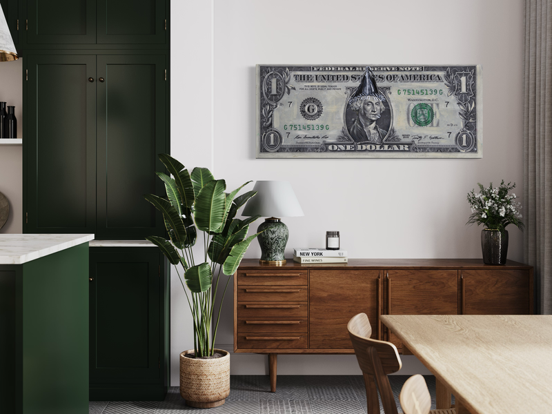 Obraz na płótnie z banknotem dolarowym