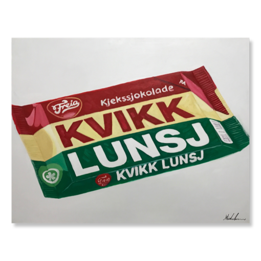 Malarstwo z klasyką Kvikk lunsj