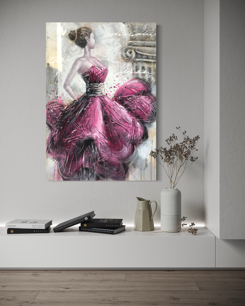 Obraz przedstawiający kobietę w sukience