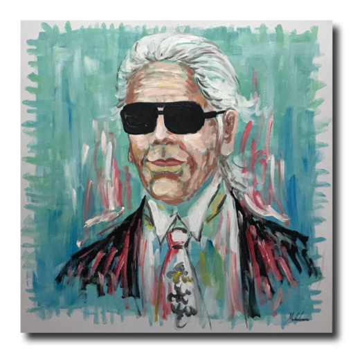 Obraz z legendarnym Karlem Lagerfeldem