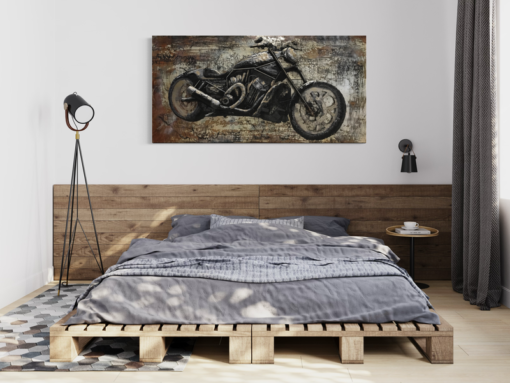 Grafika na ścianę z motocyklem