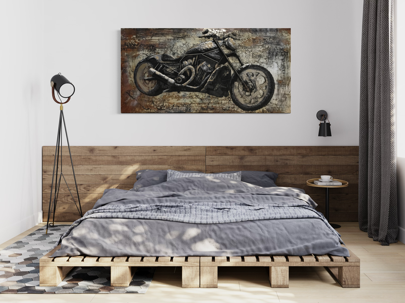 Grafika na ścianę z motocyklem