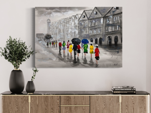 Obraz przedstawiający molo w Bergen