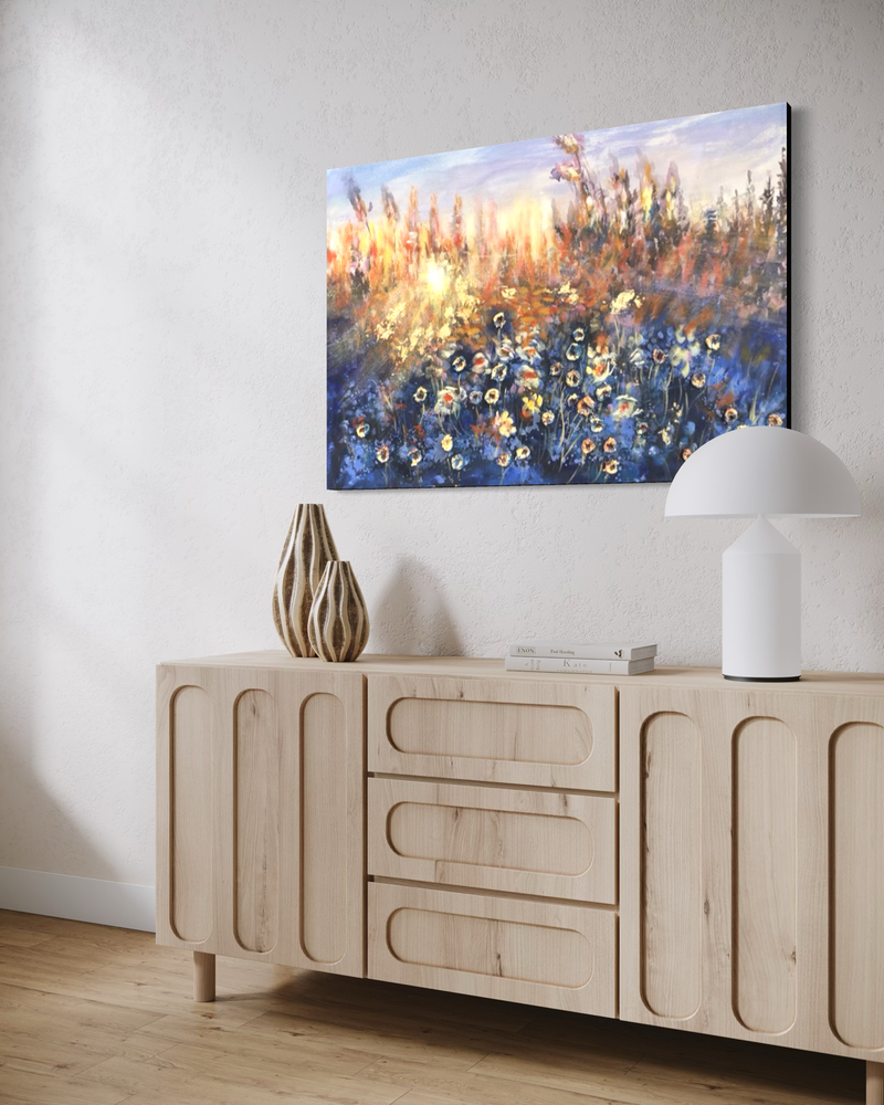 Obraz przedstawiający piękny wschód słońca