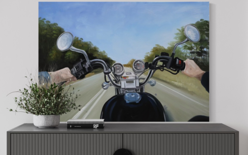 Obraz z motocyklem