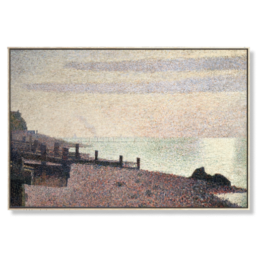 Georges Seurat – Evening, Honfleur, wydruk na płótnie w dębowej ramie „floating”