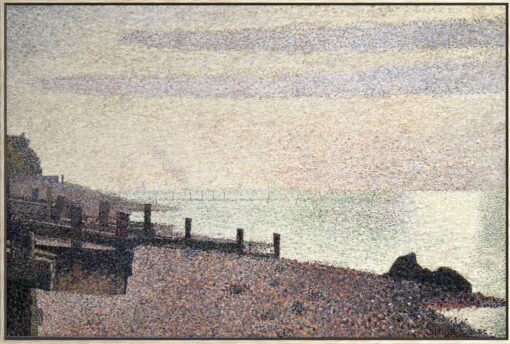 Georges Seurat – Evening, Honfleur, wydruk na płótnie w dębowej ramie „floating”