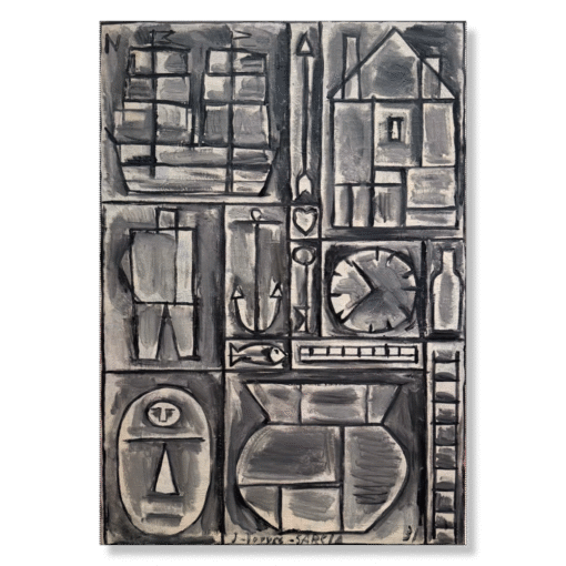 Joaquín Torres-García – Composition (1931), wydruk na płótnie na krośnie