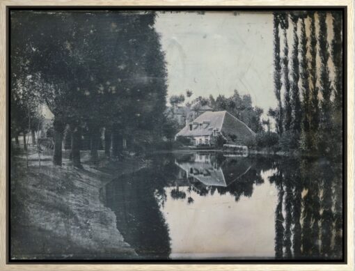 Choiselat – Landscape with Cottage, wydruk na płótnie w dębowej ramie „floating”