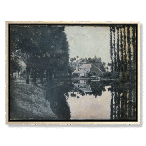 Choiselat – Landscape with Cottage, wydruk na płótnie w dębowej ramie „floating”