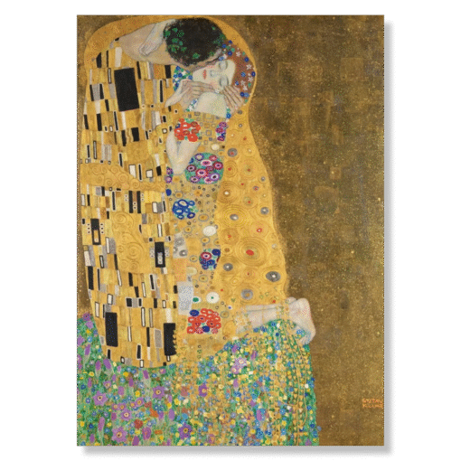 Gustav Klimt – Pocałunek, 50×70 cm, płótno na blejtramie (Ponadczasowe Arcydzieła – pasja)