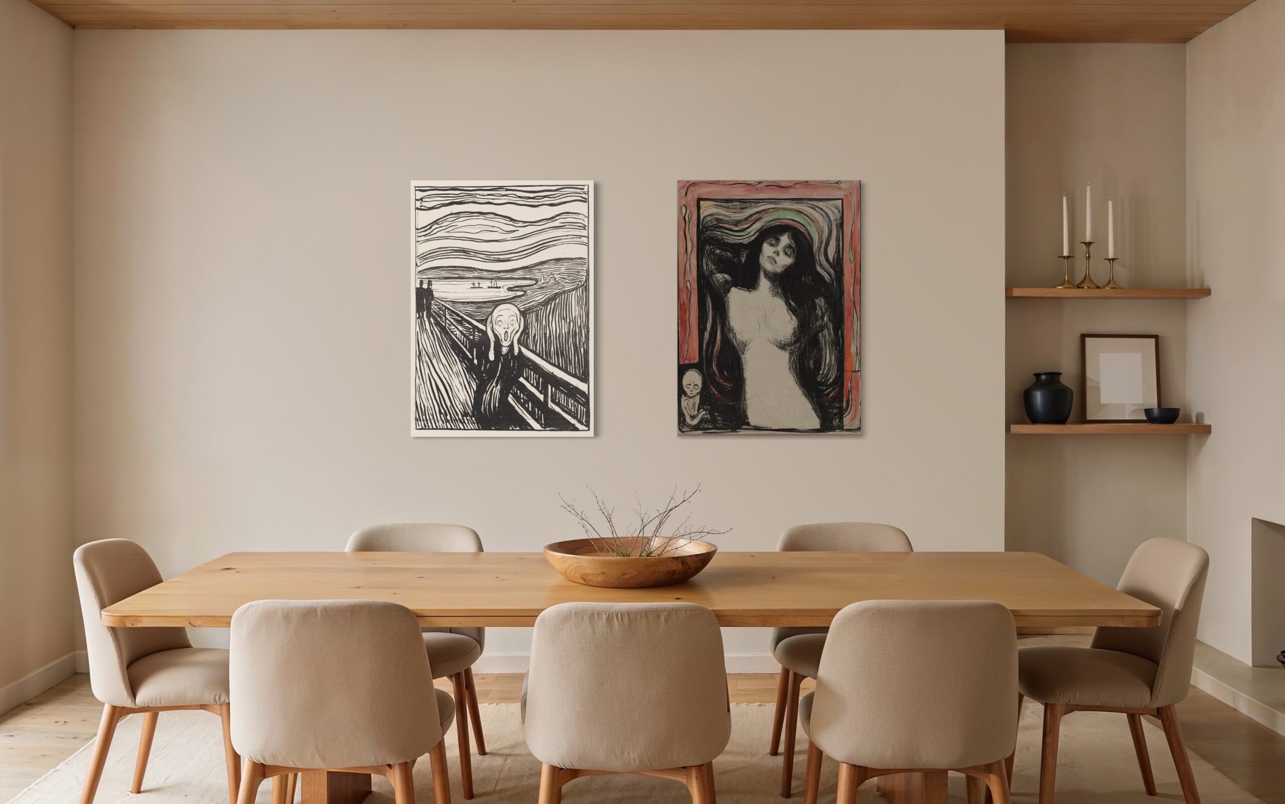 Kolekcja płócien The Human Psyche – ponadczasowe ekspresjonistyczne dzieła Edvarda Muncha w formie wysokiej jakości wydruków na płótnie do nowoczesnych wnętrz.