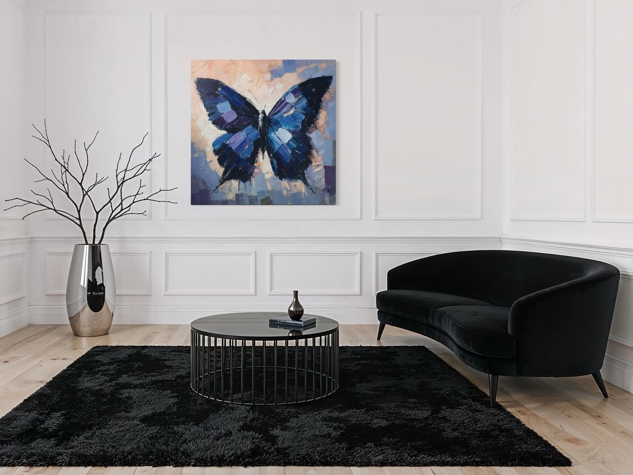 Wykonany techniką impasto, z wyraźną fakturą i głębią koloru.